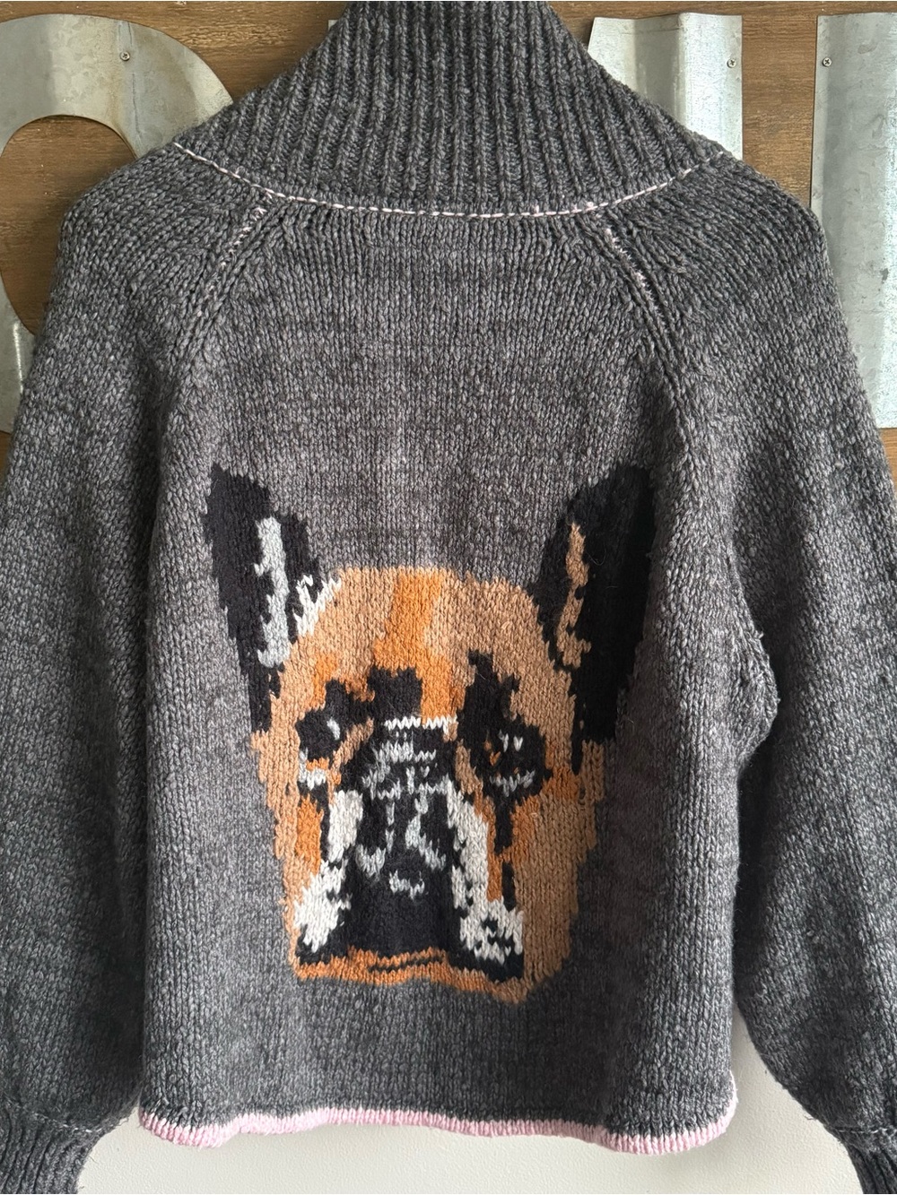 NWOT Pilcro The Jesse Dog Icon Cardigan Sweater - Picture 7 of 8